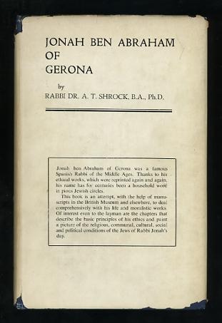 Image for Rabbi Jonah ben Abraham of Gerona: His Life and Ethical Works