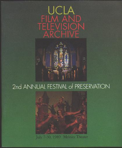 Image for 2nd Annual Festival of Preservation / July 7-30, 1989