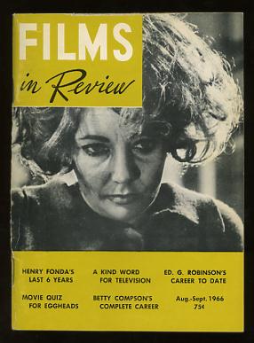 Image for Films in Review (August-September 1966) [cover: Elizabeth Taylor in WHO'S AFRAID OF VIRGINIA WOOLF?]