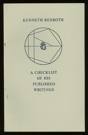 Image for Kenneth Rexroth: A Checklist of His Published Writings