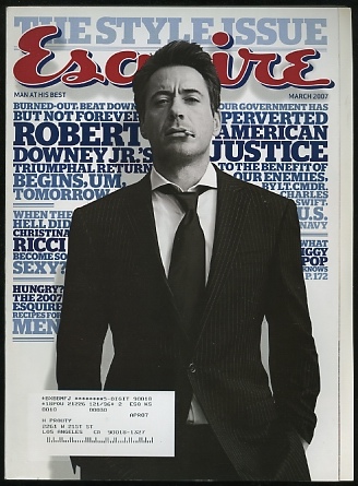 Image for &#34;The Night Johnny Ace Died&#34; [in Esquire magazine, March 2007] [cover: Robert Downey Jr.]