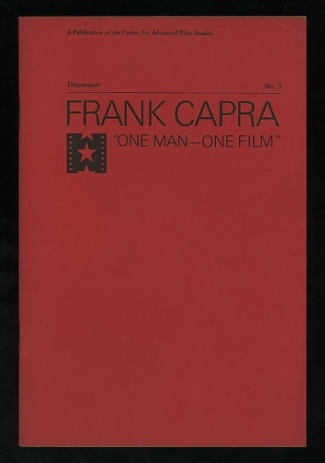 Image for Frank Capra: "One Man -- One Film" (Discussion, No. 3)
