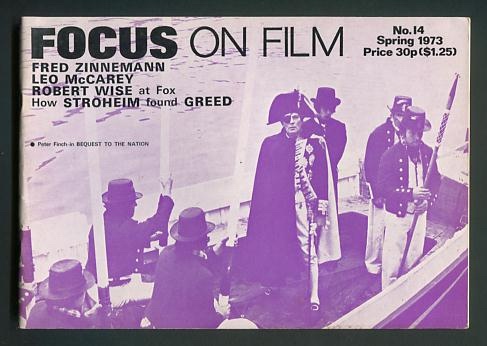 Image for Focus on Film (No. 14, Spring 1973) [cover: Peter Finch in BEQUEST TO THE NATION]