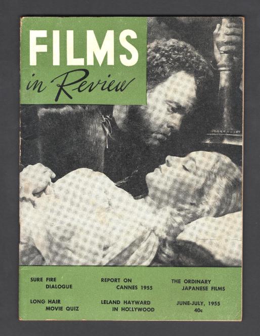Films in Review (June-July 1955) [cover: Orson Welles and Suzanne Cloutier in 