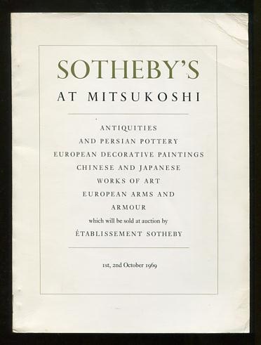 Image for Sotheby's at Mitsukoshi: 1st, 2nd October 1969 [and] 3rd October 1969 [2-volume set]