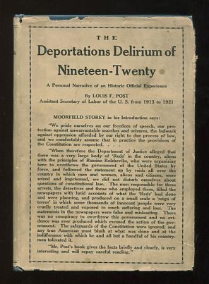 The Deportations Delirium of Nineteen-Twenty: A Personal Narrative of an Historic Official Experience