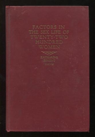 Image for Factors in the Sex Life of Twenty-two Hundred Women