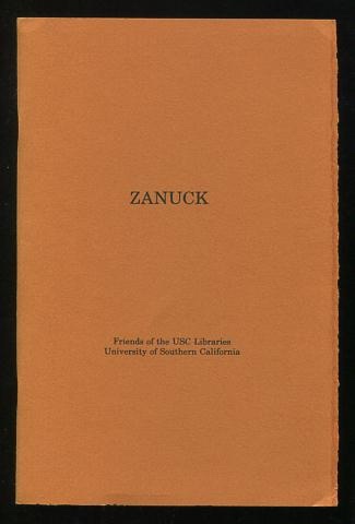 Image for Zanuck: University of Southern California, February 22, 1981