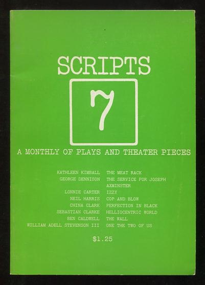Image for Scripts: A Monthly of Plays and Theater Pieces - issue no. 7 (May 1972)