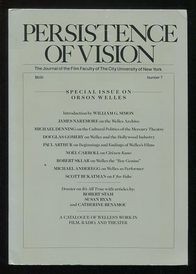 Image for Persistence of Vision: The Journal of the Film Faculty of The City University of New York (Number 7, 1989) [Special Issue on Orson Welles]
