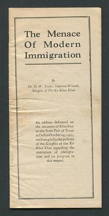 The Menace of Modern Immigration
