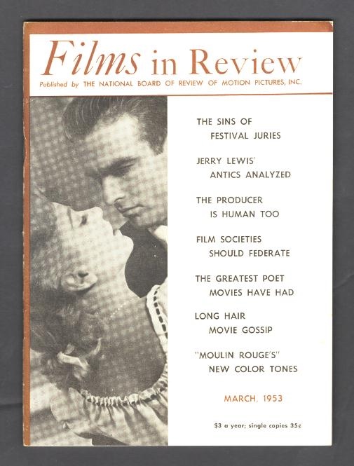 Films in Review (March 1953) [cover: Anne Baxter and Montgomery Clift in I CONFESS]