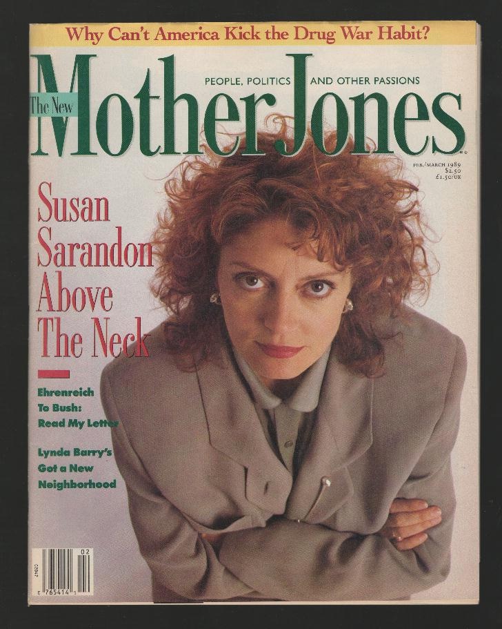 Mother Jones [magazine] (February/March 1989) [cover: Susan Sarandon]