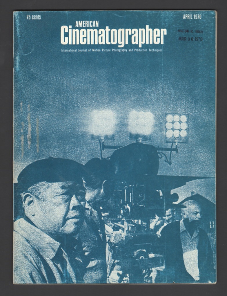 American Cinematographer (April 1970) [cover: James Wong Howe on location for THE MOLLY MAGUIRES]