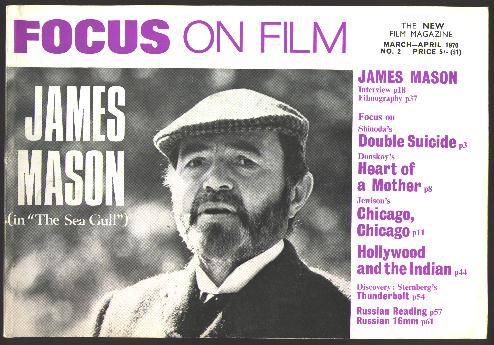Image for Focus on Film (No. 2, March-April 1970) [cover: James Mason]